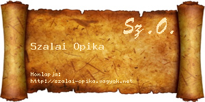 Szalai Opika névjegykártya